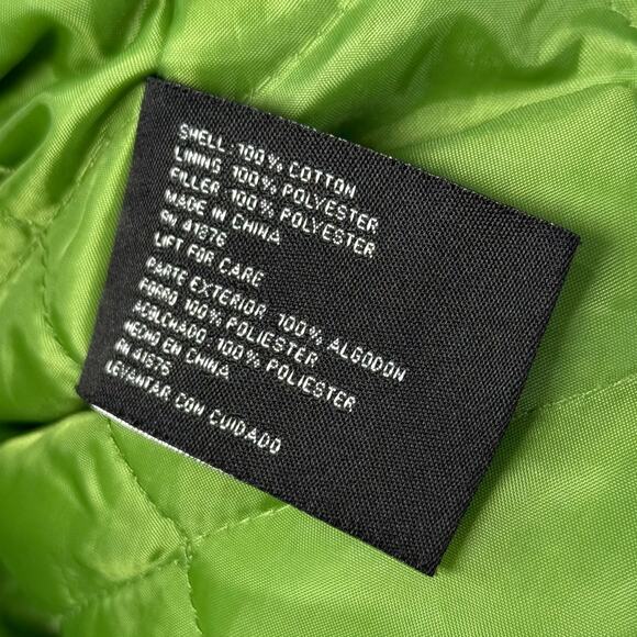 Vintage 90s Y2k BKE Green Corduroy Quilted Jacket Pea Coat Whimsy Twee Mod L - Picture 6 of 8